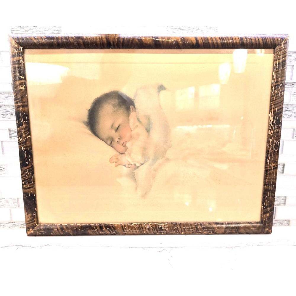 1920 Antique 650 Bessie Pease Gutmann A Little Bit of Heaven Original Framed - Picture 2 of 16